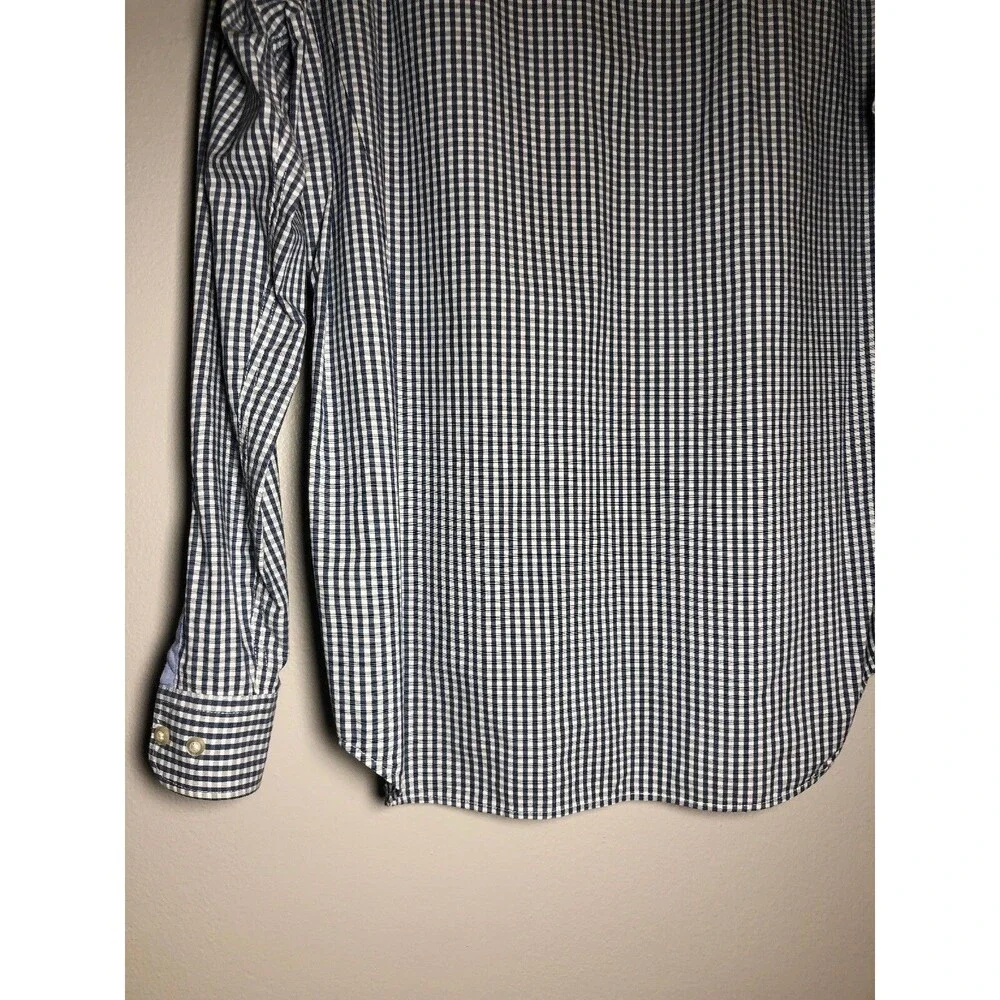 Banana Republic Custom 078 Wash Shirt Camden Fit Large L Blue  Plaid